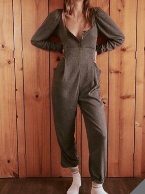 Free People Intimately On Point Onesie Jumpsuit One Piece Romper Gray Sz XS